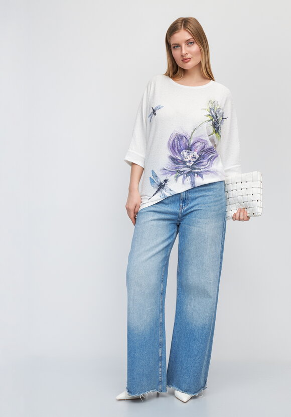 Блуза с цветочным принтом Инга шир.  580, рис. 8