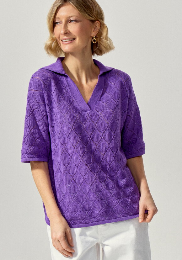 Джемпер-поло с ажурным рисунком шир.  580, рис. 28