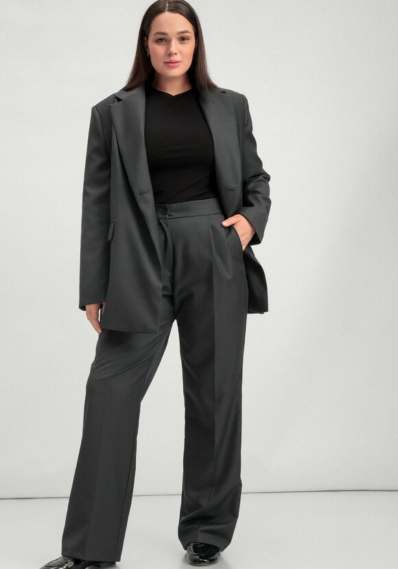 Брюки со стрелками и резинкой по поясу шир.  580, рис. 7