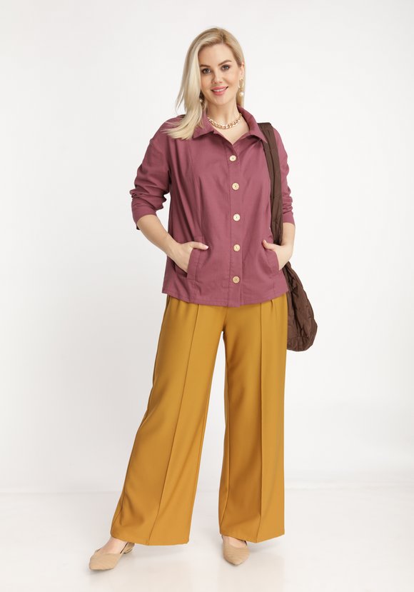 Жакет свободного силуэта на пуговицах шир.  580, рис. 1