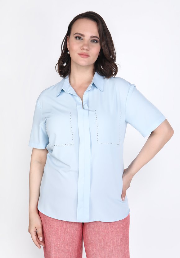 Блуза с стразами шир.  580, рис. 5