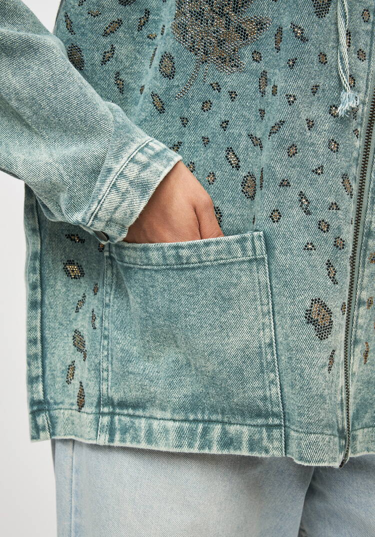 Джинсовая куртка Жемчужины росы шир.  750, рис. 20