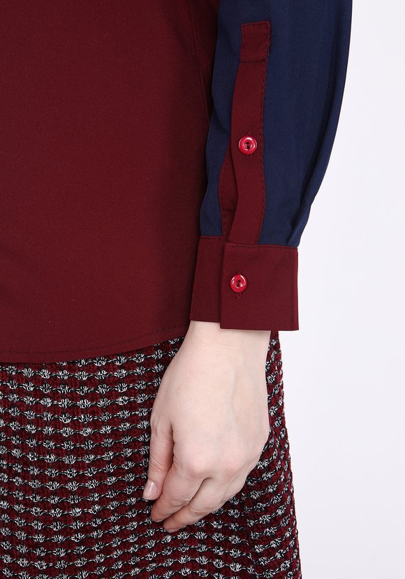 Рубашка из комбинированной ткани шир.  580, рис. 9