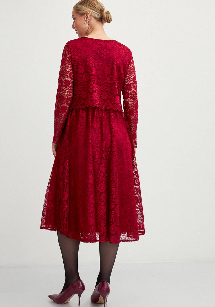 Платье из гипюра с отрезной кокеткой шир.  750, рис. 3