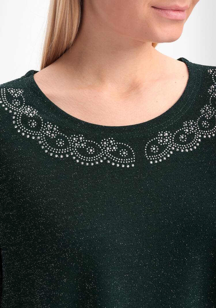 Туника с люрексом и декором из страз шир.  750, рис. 17