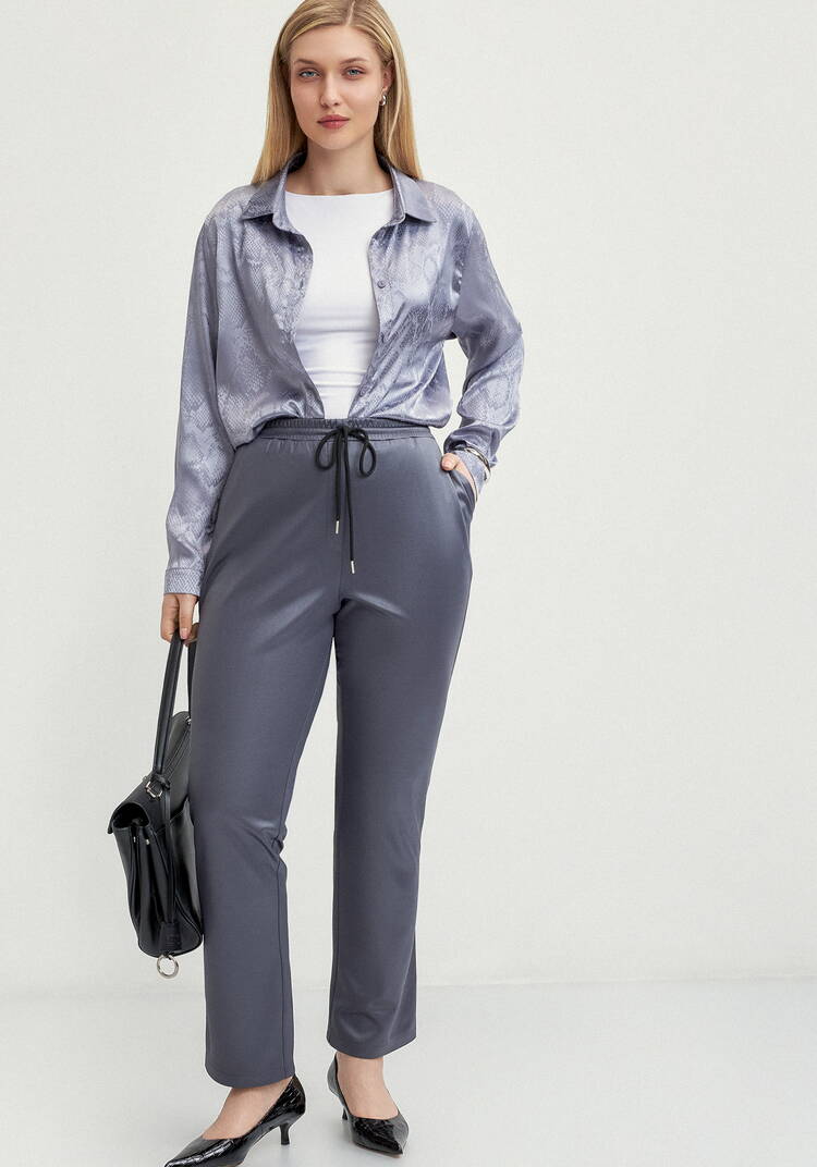 Брюки из трикотажа под кожу шир.  750, рис. 8