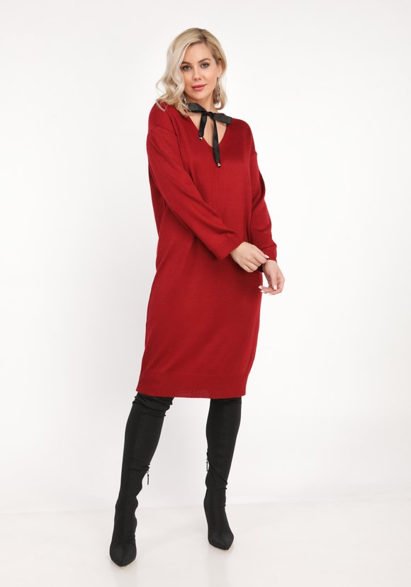 Платье прямого силуэта с атласным бантом шир.  580, рис. 5