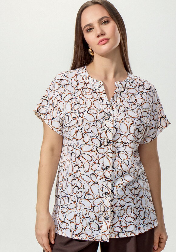 Блуза удлиненная с вырезом шир.  580, рис. 4