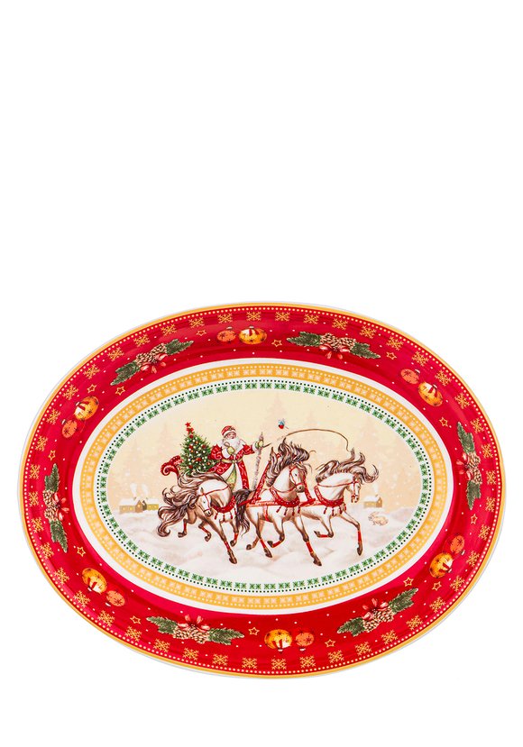 Блюдо овальное Новый Год! шир.  580, рис. 1