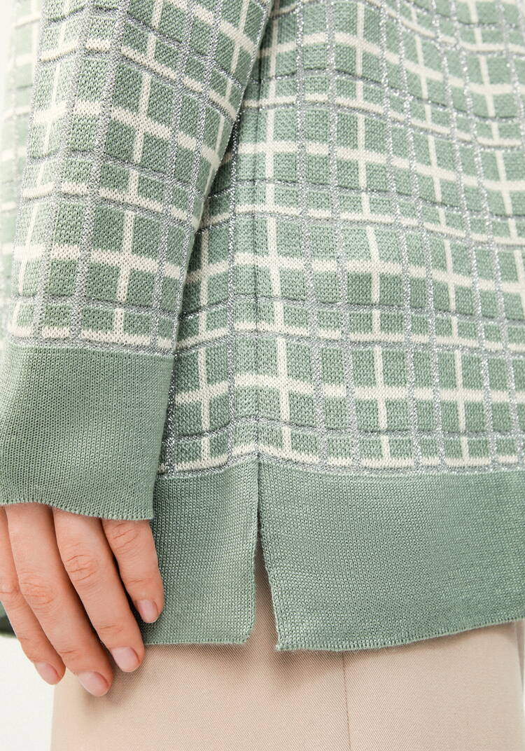 Рубашка-джемпер с отложным воротником клетка шир.  750, рис. 24