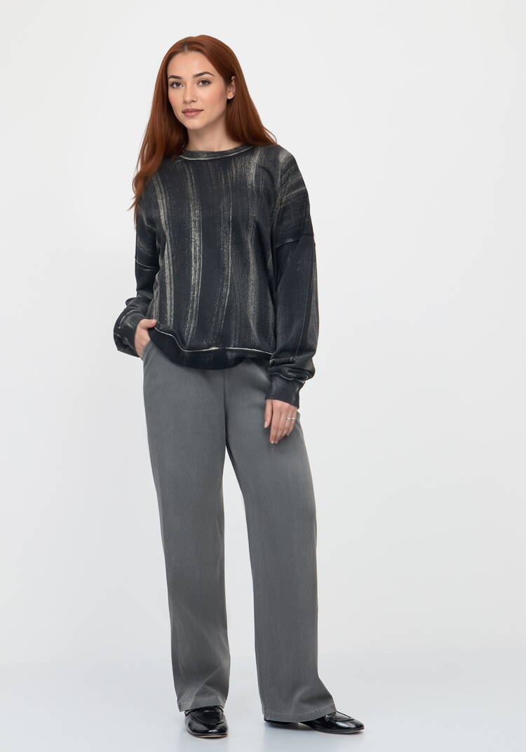 Брюки прямые от бедра с комфортным поясом шир.  750, рис. 12