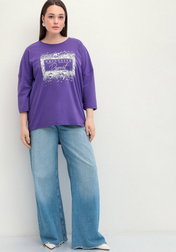 Туника с принтом на груди шир.  580, рис. 51