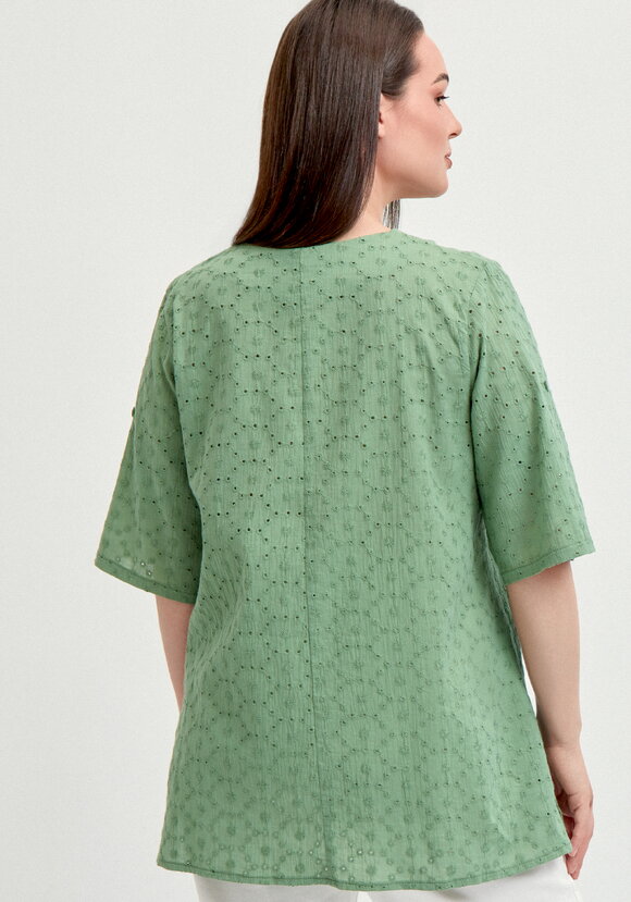 Блуза с V-образным вырезом из шитья шир.  580, рис. 3