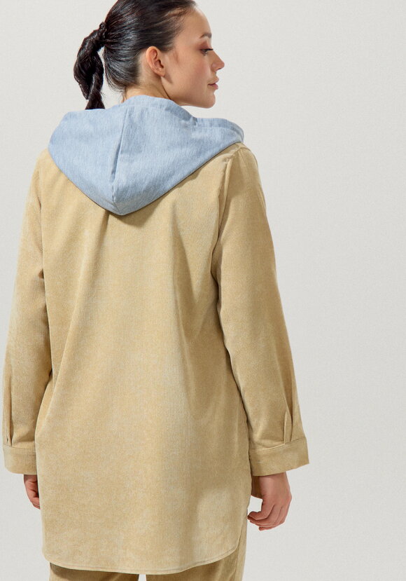 Рубашка из вельвета с капюшоном шир.  580, рис. 7