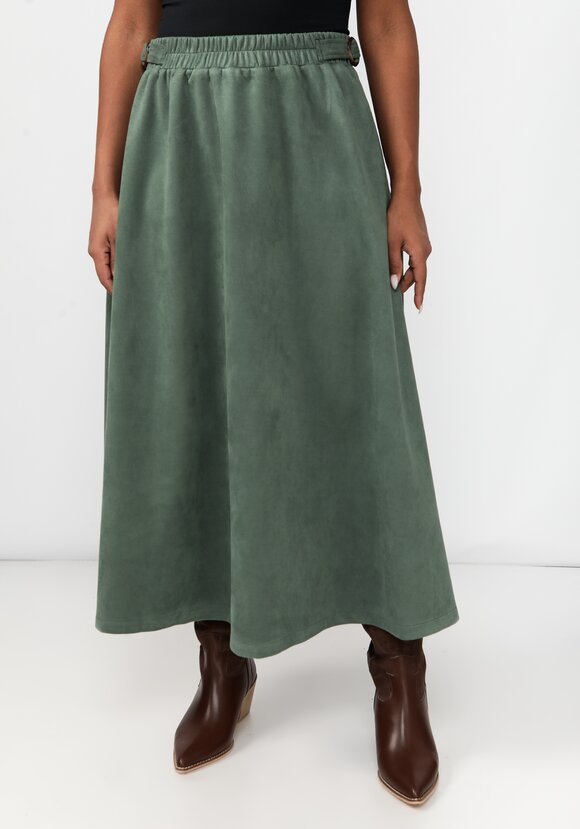 Юбка из экозамши А-силуэта шир.  580, рис. 4