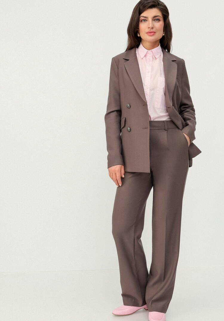 Брюки прямые из костюмной ткани шир.  750, рис. 6