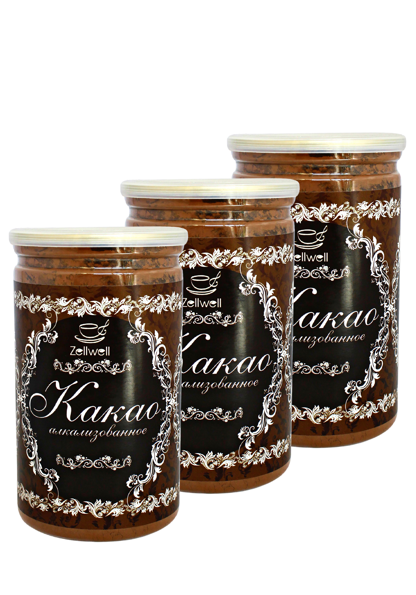 

Какао алкализованное, набор из 3-х банок, Коричневый