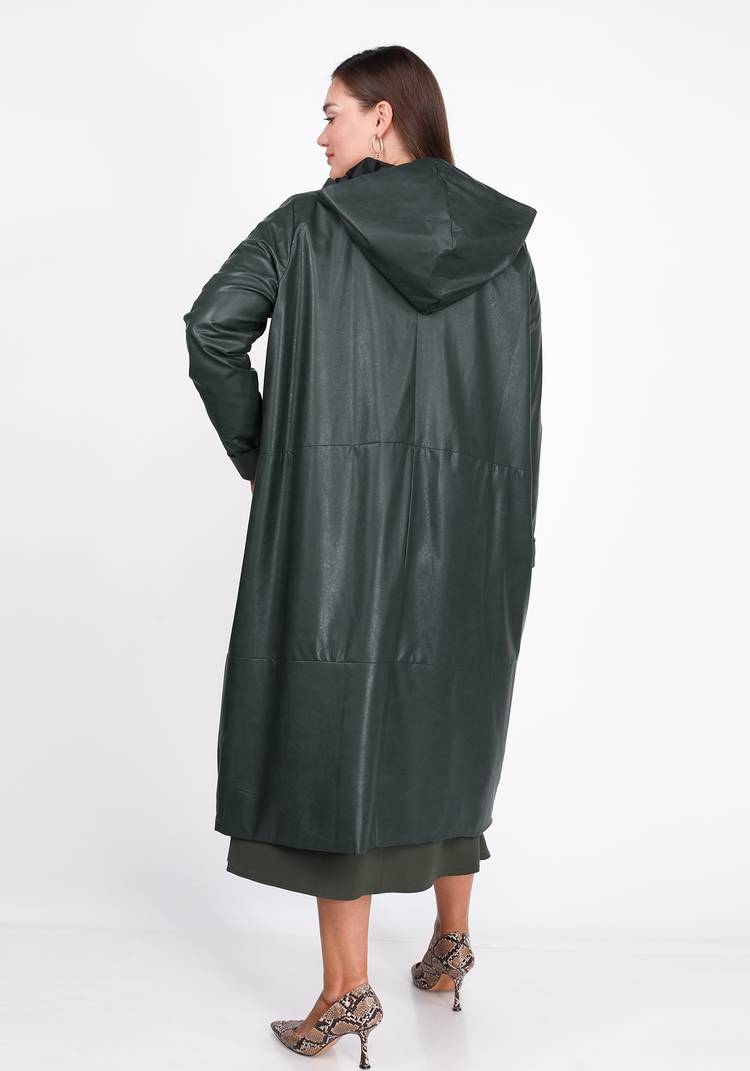 Пальто из эко-кожи на молнии шир.  750, рис. 10