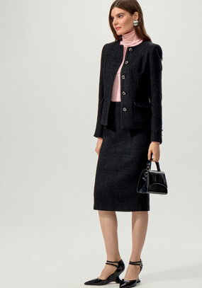 Юбка из твида прямая