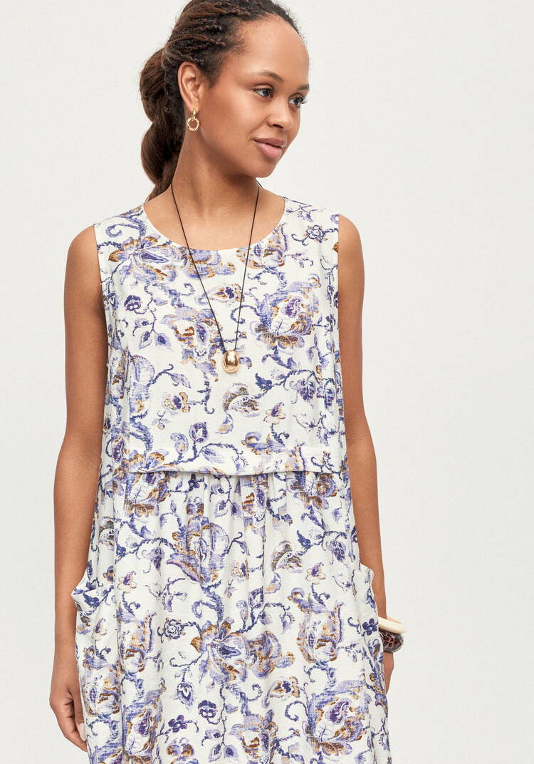 Сарафан изо льна с карманами Аурелия шир.  750, рис. 10