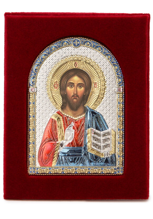 Икона Небесные покровители с эмалью, 7*9 см шир.  580, рис. 5