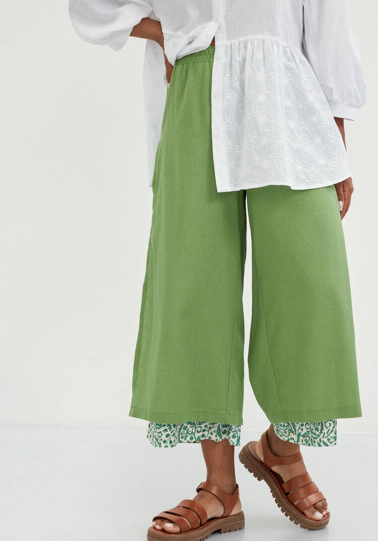 Брюки комбинированные длиной 7/8 шир.  750, рис. 10