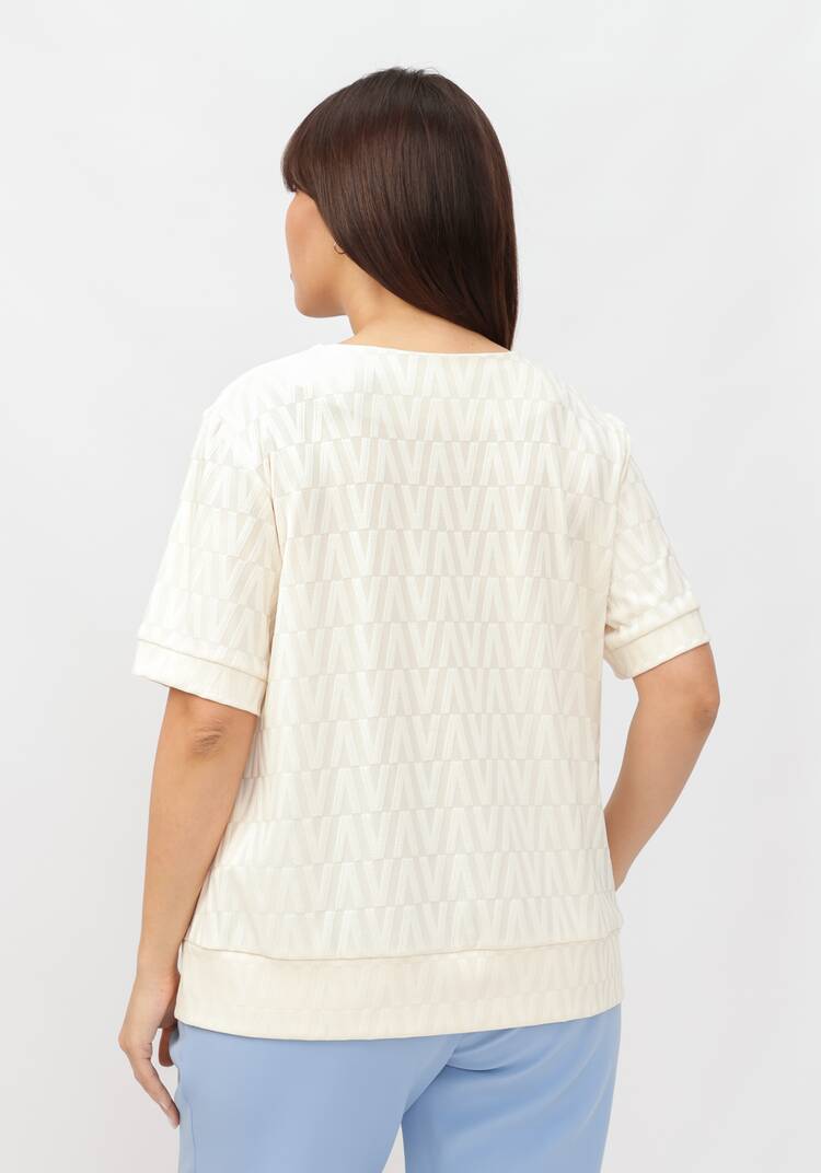 Джемпер с коротким рукавом и принтом шир.  750, рис. 10