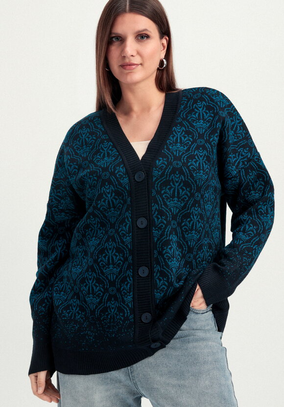 Кардиган с узорами и эффектом деграде шир.  580, рис. 15