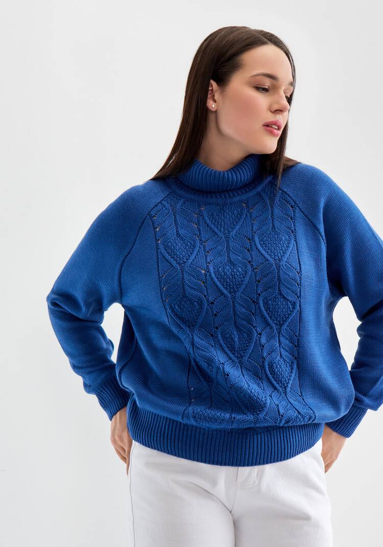 Свитер с ажурным рисунком шир.  750, рис. 11