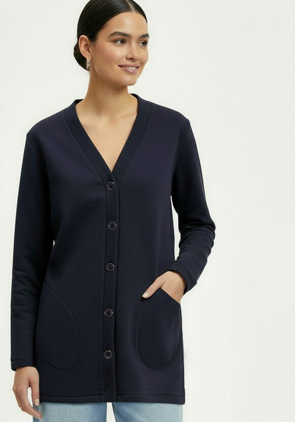 Кардиган на пуговицах утепленный шир.  580, рис. 8