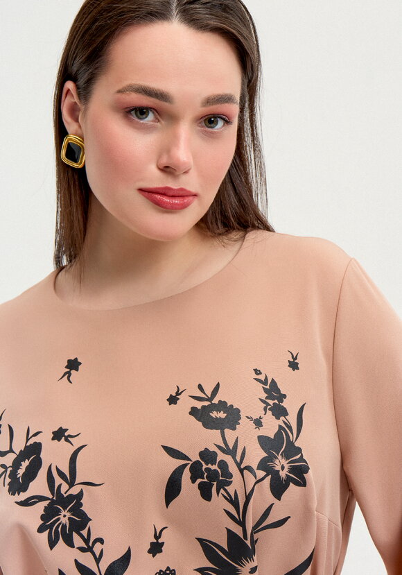 Платье с цветочным принтом А-силуэта шир.  580, рис. 5