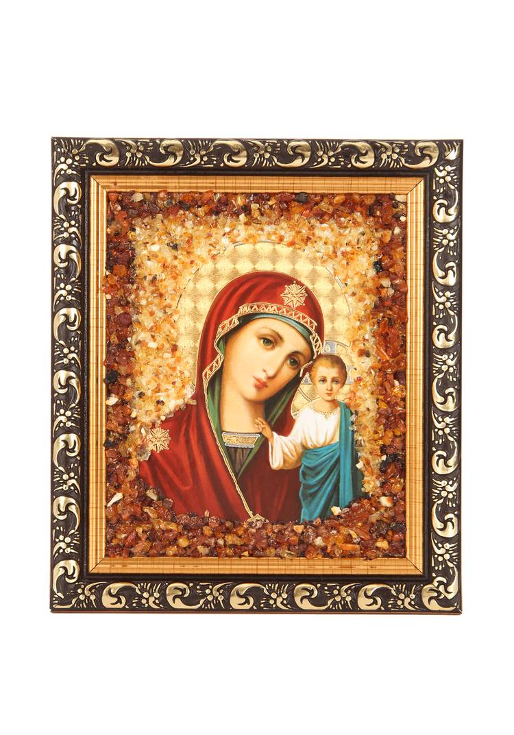 Икона из янтаря Икона Божей Матери шир.  750, рис. 1