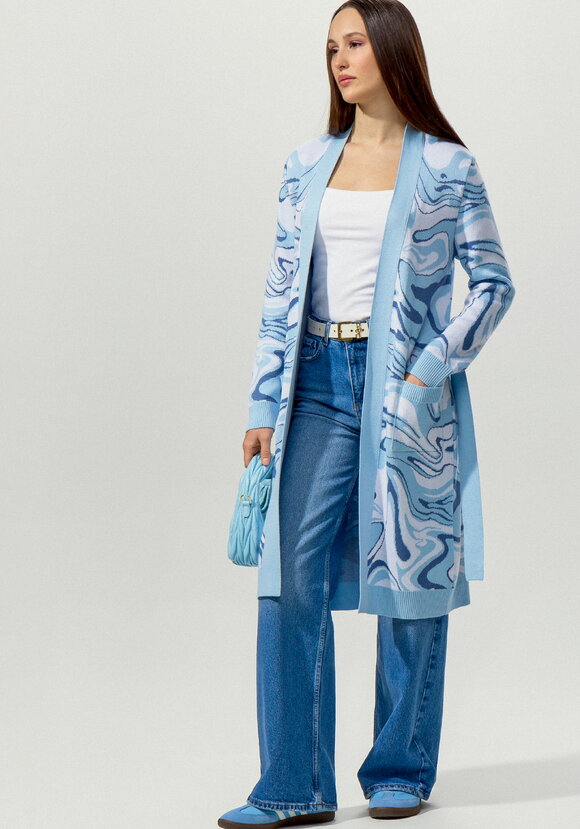 Кардиган с акварельным принтом шир.  580, рис. 1