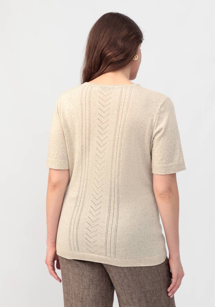 Джемпер из смесовой  пряжи Мия шир.  750, рис. 3