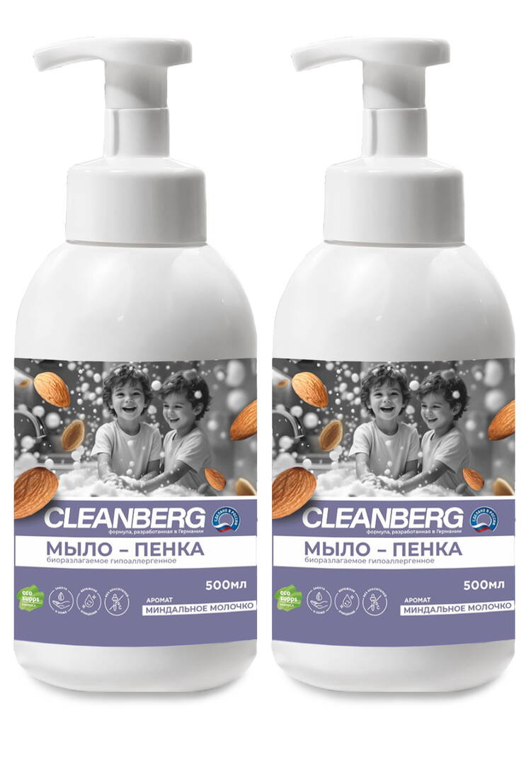 Мыло-пенка для рук и тела Нежное облако2 шт шир.  750, рис. 1