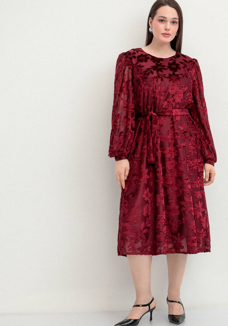 Платье с цветами из бархата шир.  750, рис. 7