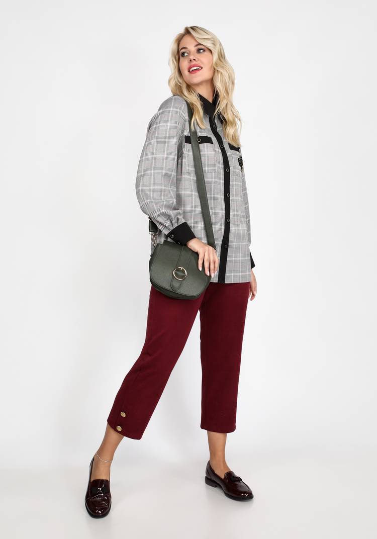 Брюки с декоративными пуговицами и карманами шир.  750, рис. 4