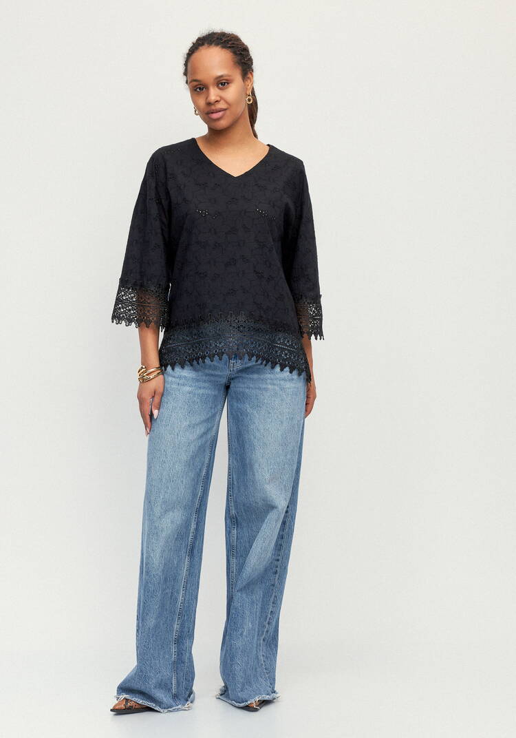 Блуза с кружевом Джулия шир.  750, рис. 15