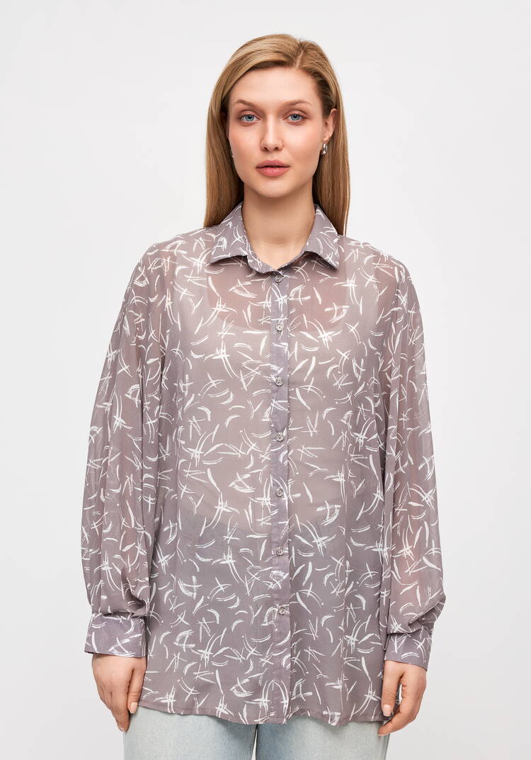 Рубашка из шифона Иветта шир.  750, рис. 4