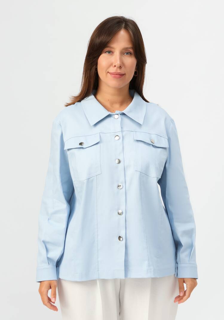 Джинсовая куртка на железных пуговицах шир.  750, рис. 4