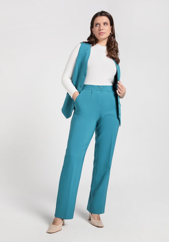 Брюки классика прямые от бедра шир.  580, рис. 24