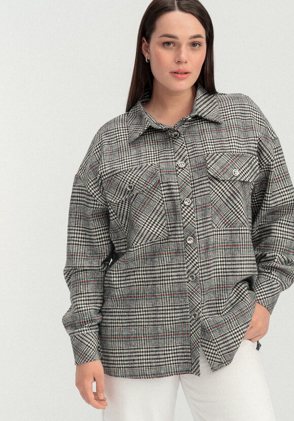 Рубашка утепленная с карманами шир.  580, рис. 1