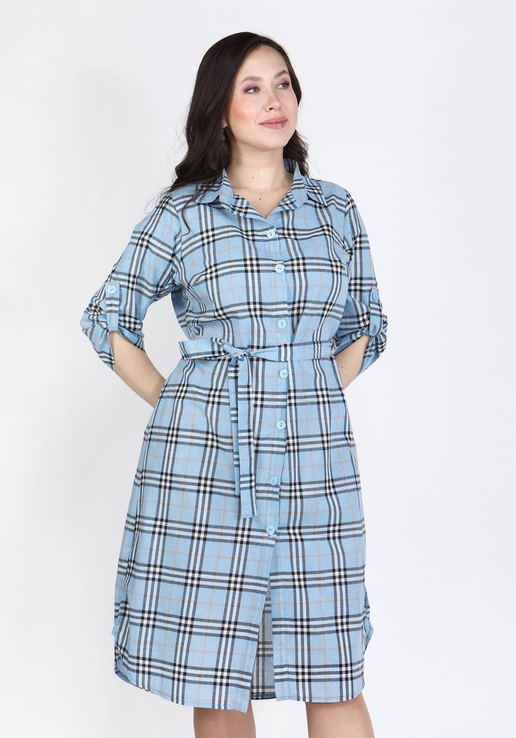 Платье-рубашка с кокеткой на спинке шир.  750, рис. 4