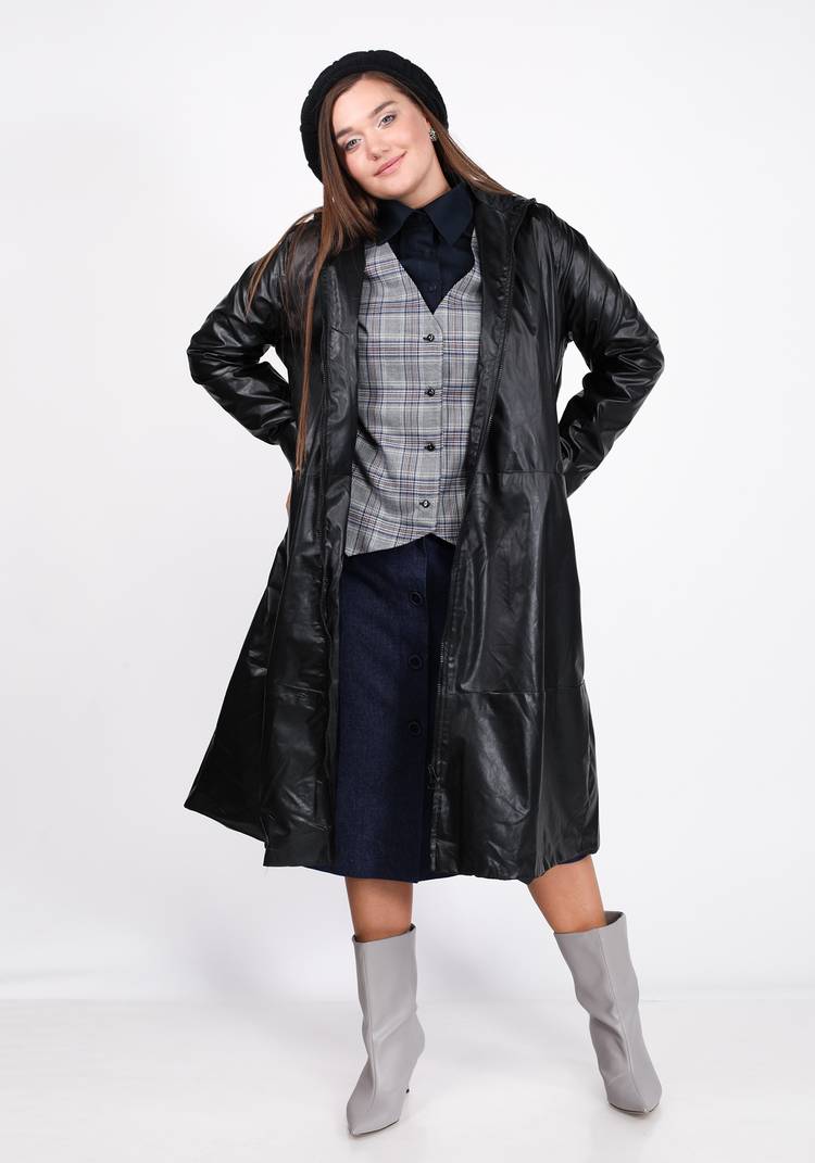 Пальто из эко-кожи на молнии шир.  750, рис. 15