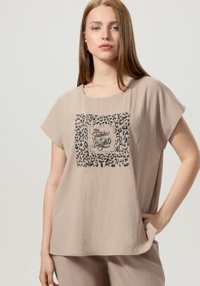 Топ с принтом свободного кроя