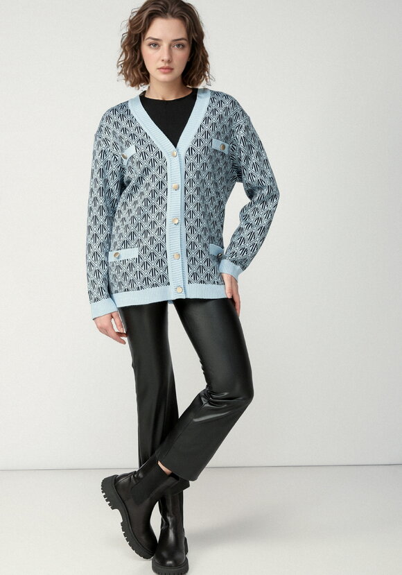 Кардиган удлиненный с графичным орнаментом шир.  580, рис. 16