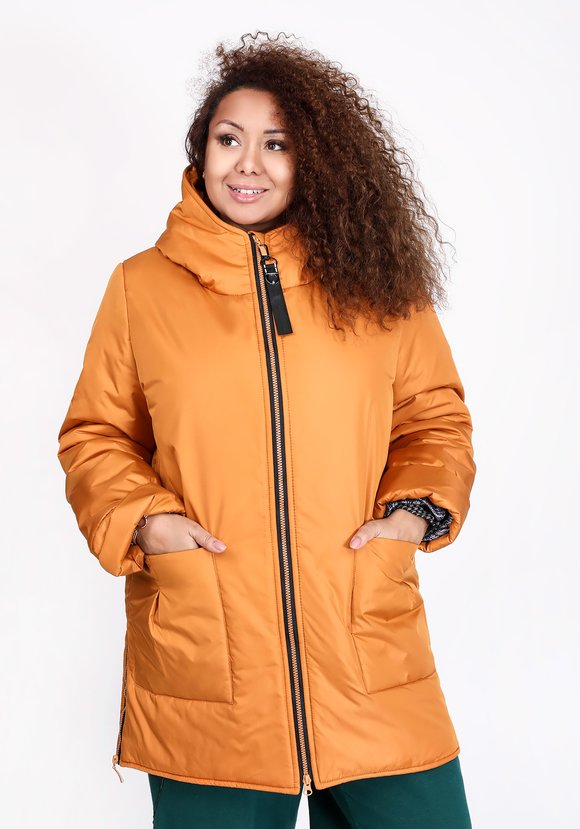 Куртка с капюшоном и накладными карманами шир.  580, рис. 5