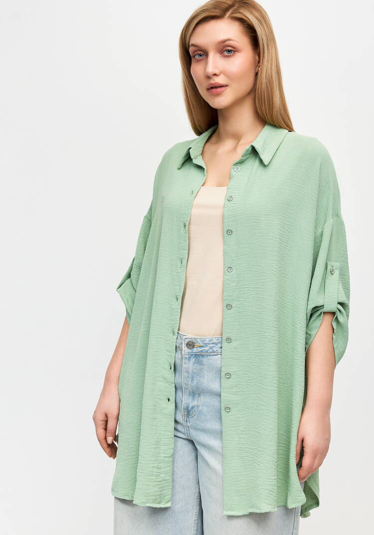 Рубашка удлиненная на пуговицах Лорелия шир.  750, рис. 1