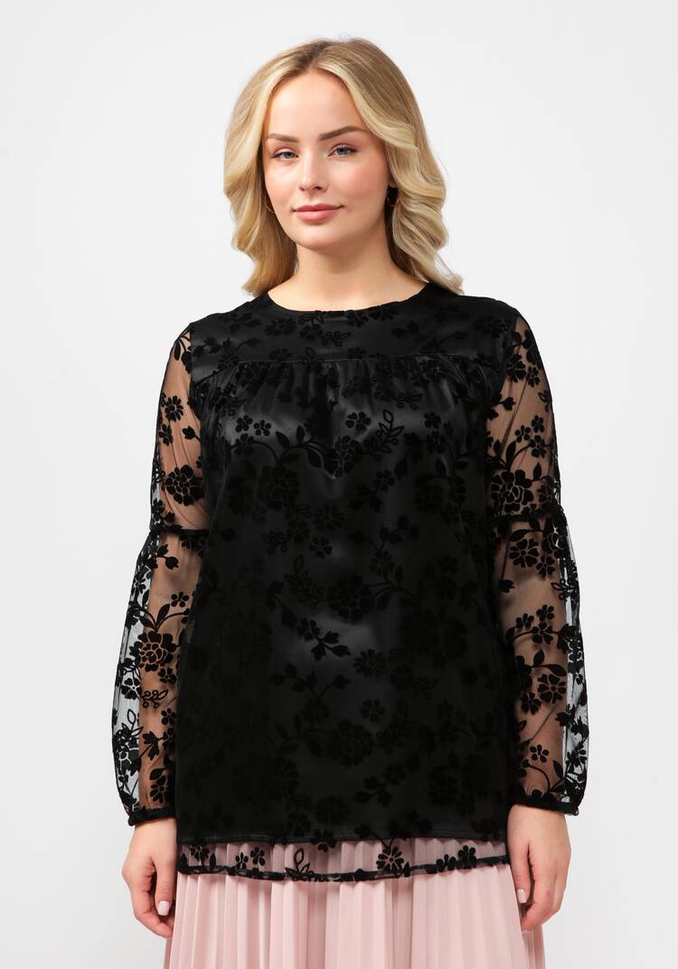 Блуза с шитьем на сетке шир.  750, рис. 11