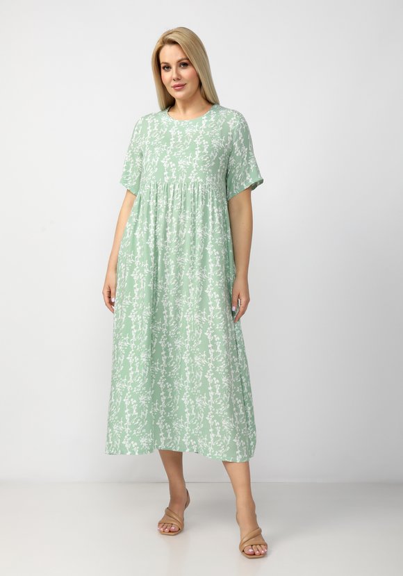 Платье свободного кроя с отрезной кокеткой шир.  580, рис. 19